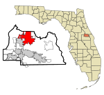 Seminole County Florida Incorporated and Unincorporated areas Sanford Highlighted